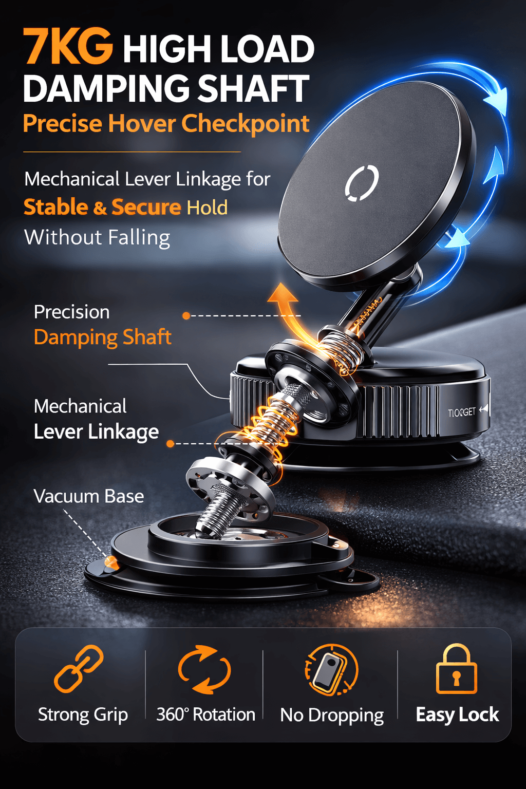 Drive Without Phone Falling — 360° Magnetic Holder