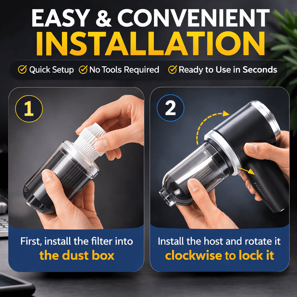 Portable Wireless Mini Vacuum Cleaner – Car & Keyboard Dust Cleaner